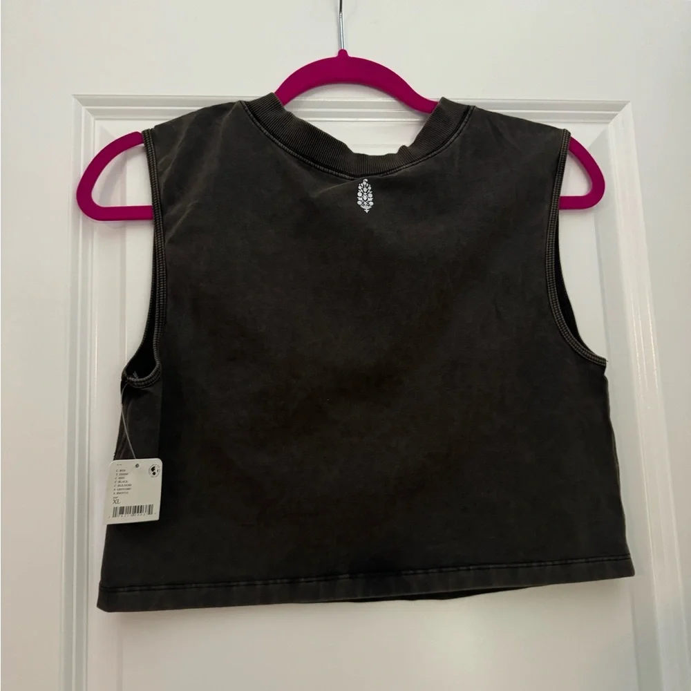 NWT Free People Women’s Hot Shot Skort Set in Washed Black Size XL